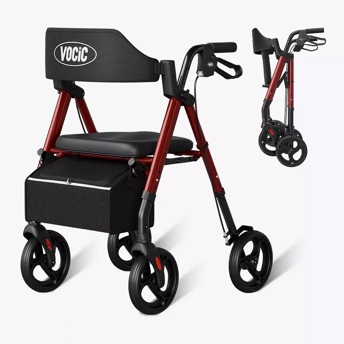 Vocic Z21 Lightweight Rollator Walker with Seat
