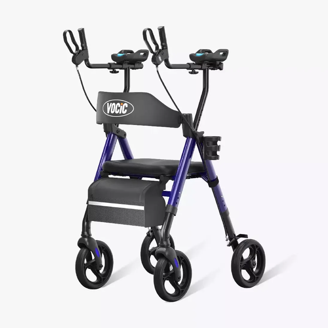 Vocic Z22 Upright Rollator Walker with Adjustable Armrests