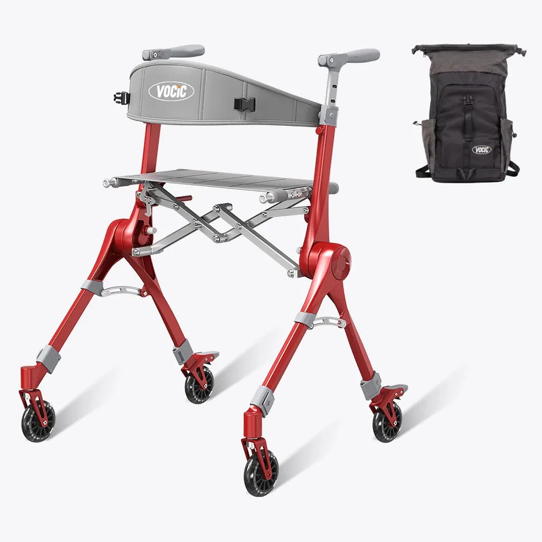 Vocic Z35 PackGo Foldable Lightweight Rollator Walker
