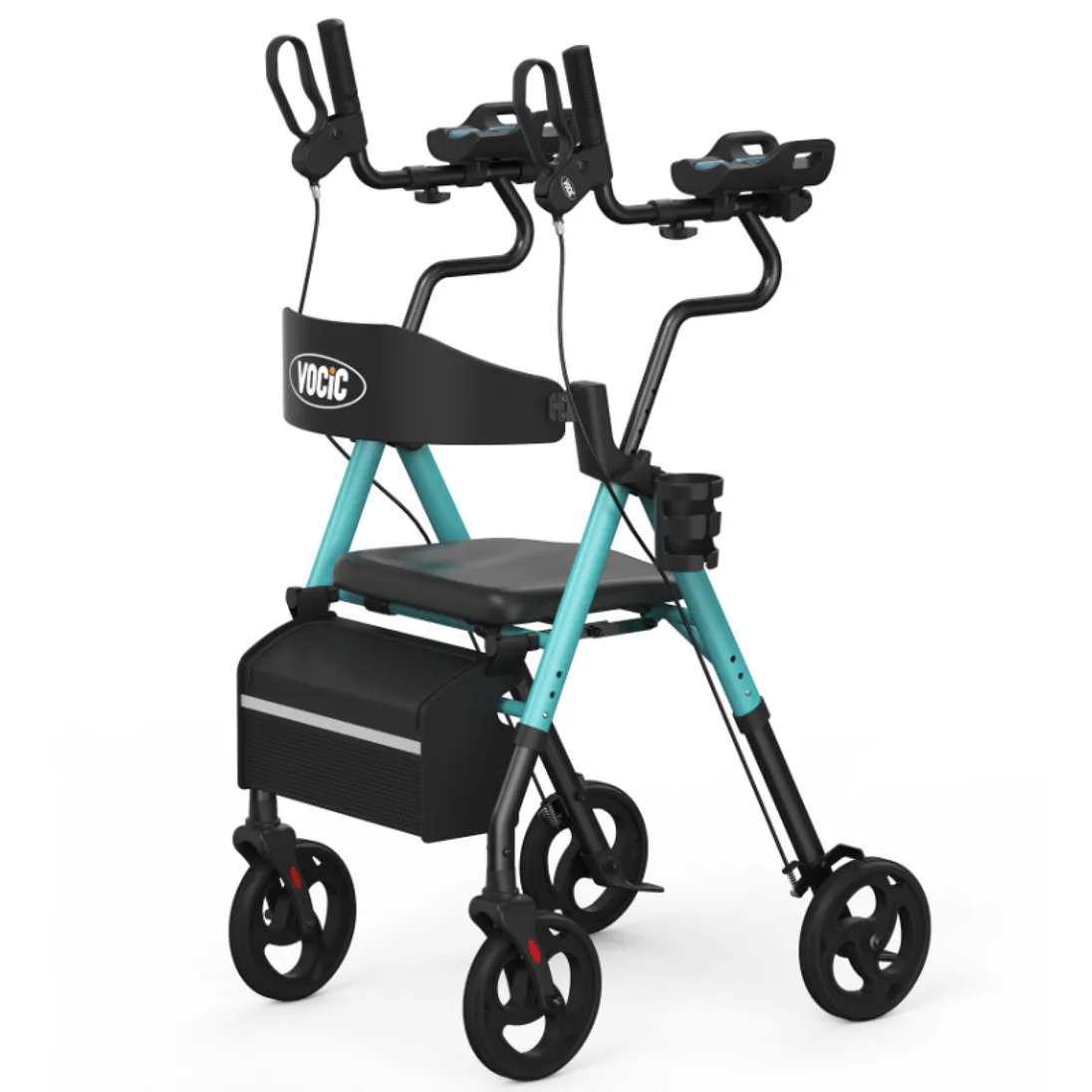 Vocic Z22 Upright Rollator Walker with Adjustable Armrests