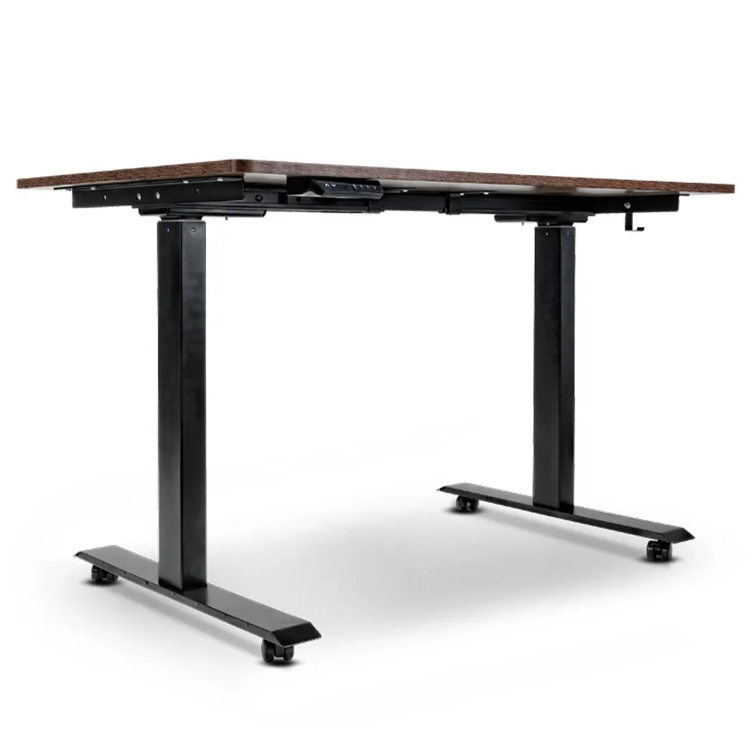 SuperHandy Electric Standing Desk, 48" x 30", Rustic Wood - GUT149