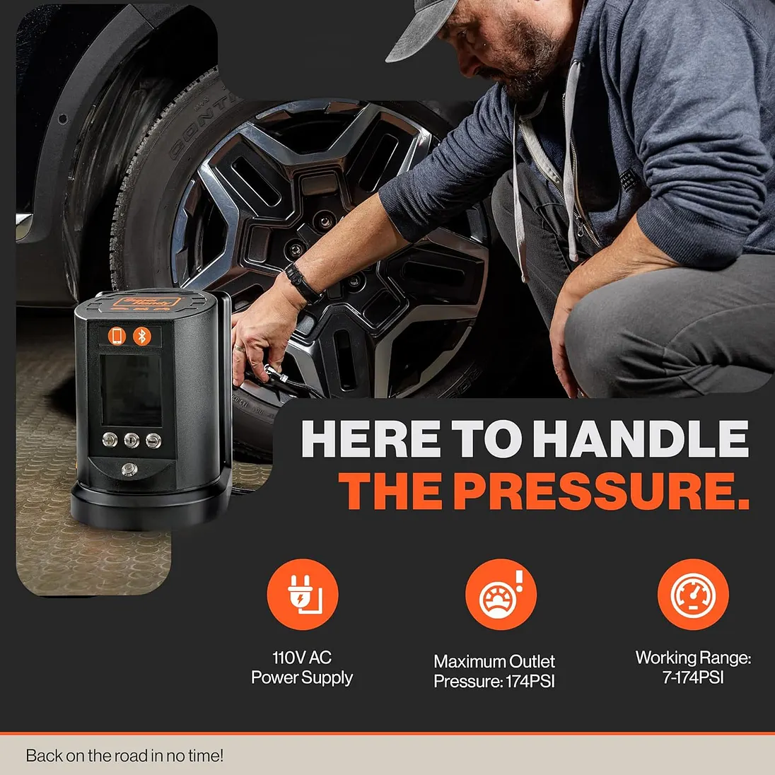 SuperHandy Automatic Tire Inflator for Cars, Trucks & Off-Road Vehicles - GUT160