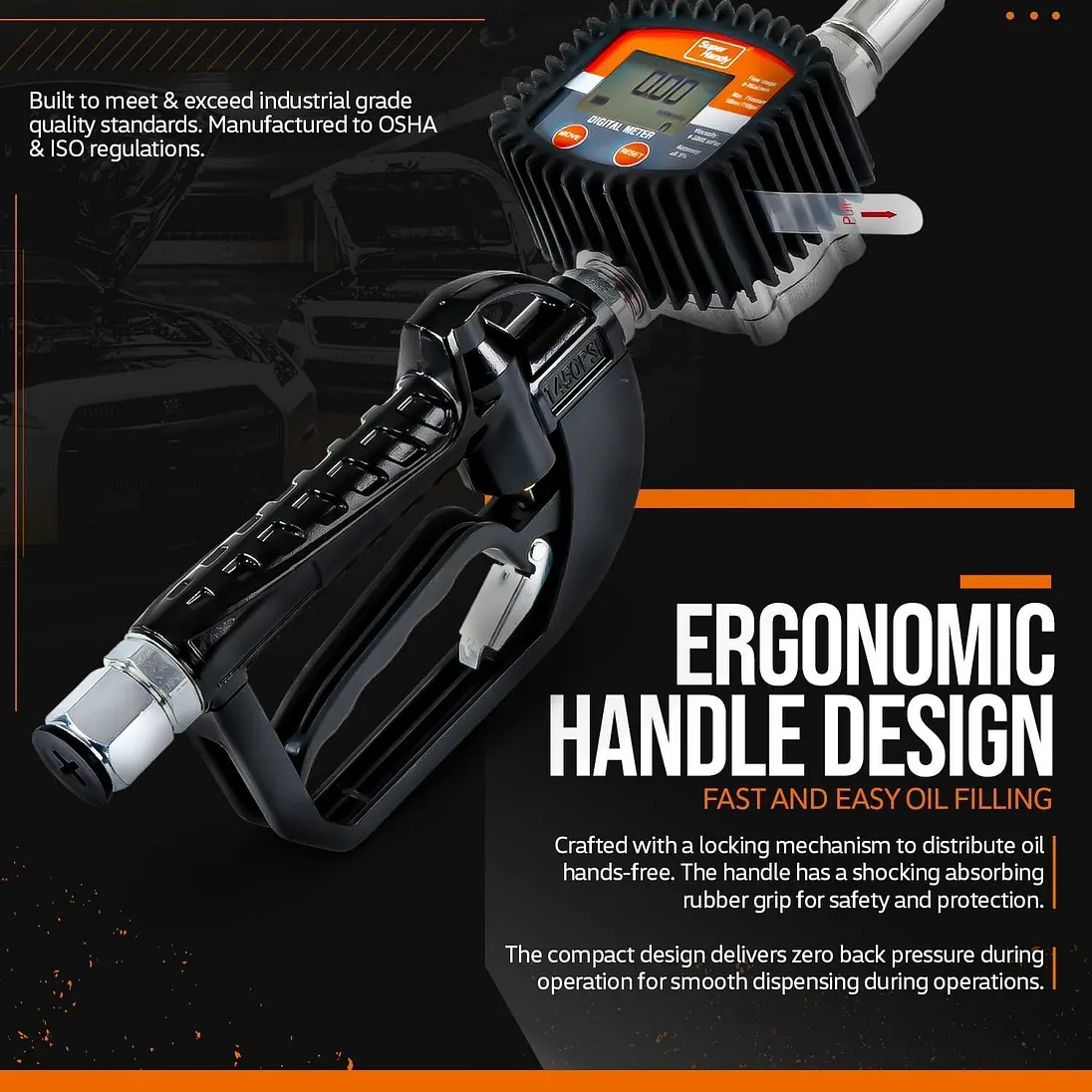 SuperHandy Digital Oil Gun, 10 GPM, 1/2" Inlet - GUL009
