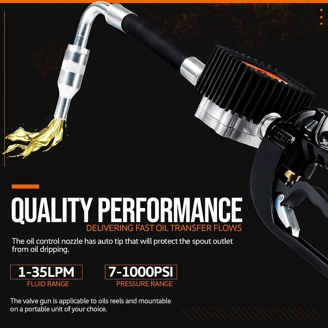 SuperHandy Digital Oil Gun, 10 GPM, 1/2" Inlet - GUL009