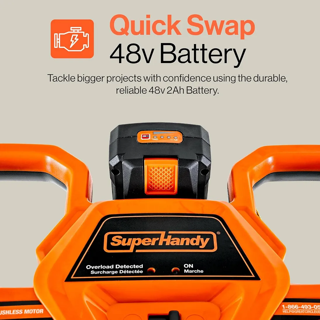SuperHandy 48V Cordless Ice Auger with 8" Steel Bit - GUT187