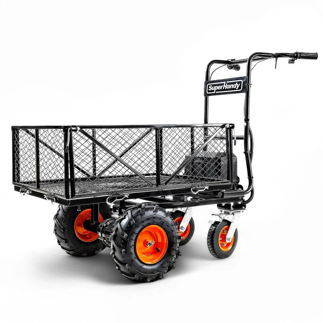 SuperHandy Electric Utility Wagon Pro, 48V 7Ah AGM Battery, 660 lb Capacity - GUO122