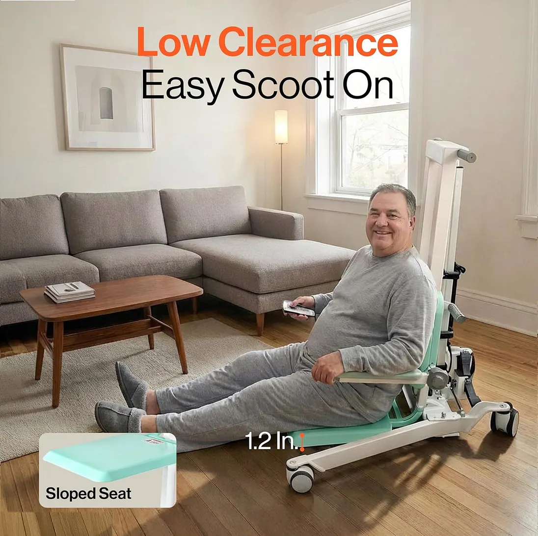 SuperHandy Transfer Floor Lift, Sit-to-Stand & Floor Lift, 500 lb Capacity - GUT201