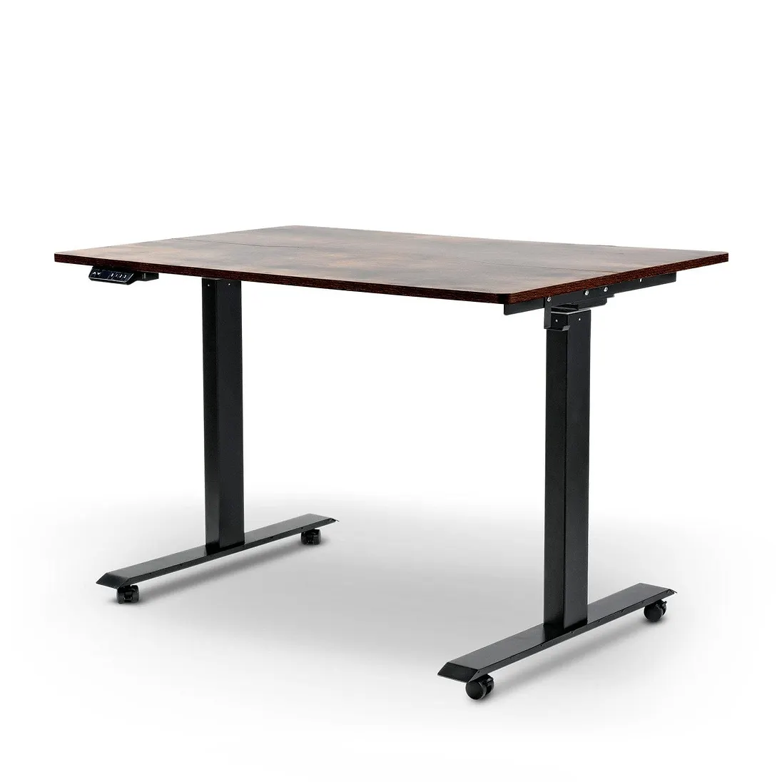 SuperHandy Electric Standing Desk, 48" x 30", Rustic Wood - GUT149