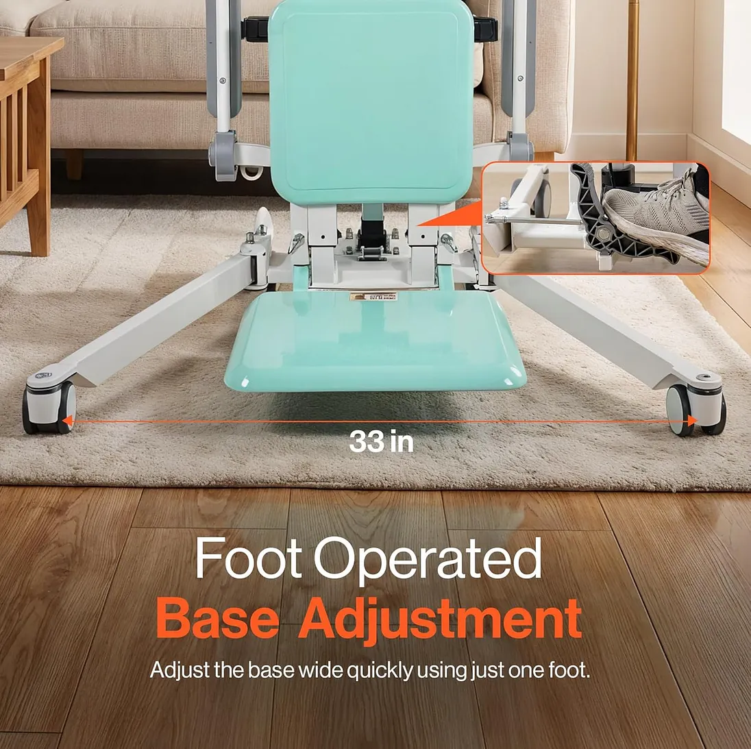 SuperHandy Transfer Floor Lift, Sit-to-Stand & Floor Lift, 500 lb Capacity - GUT201