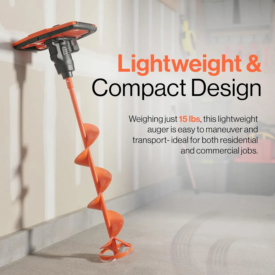 SuperHandy 48V Cordless Ice Auger with 8" Steel Bit - GUT187