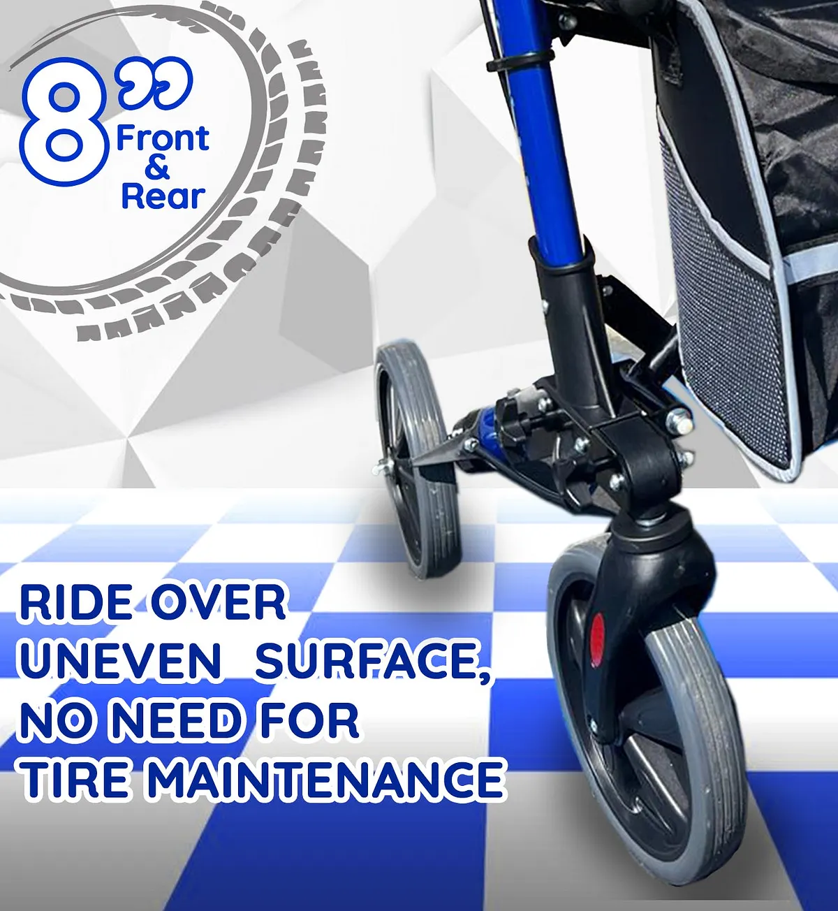 Bangeran EasyCarryMate Foldable 4-Wheel Rollator Walker