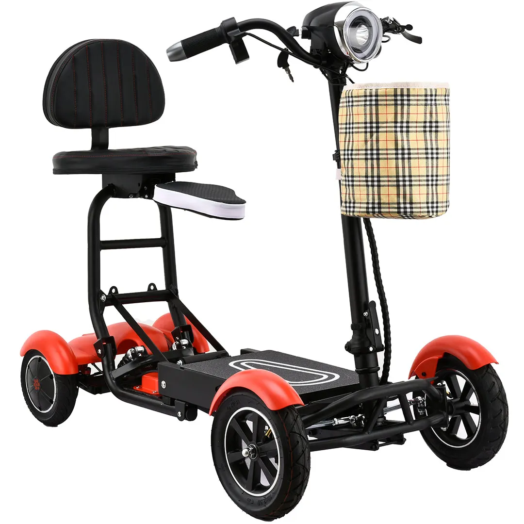 Bangeran Dragon Mobile Lightweight Foldable 4 Wheels Mobility Scooter with Double Seat