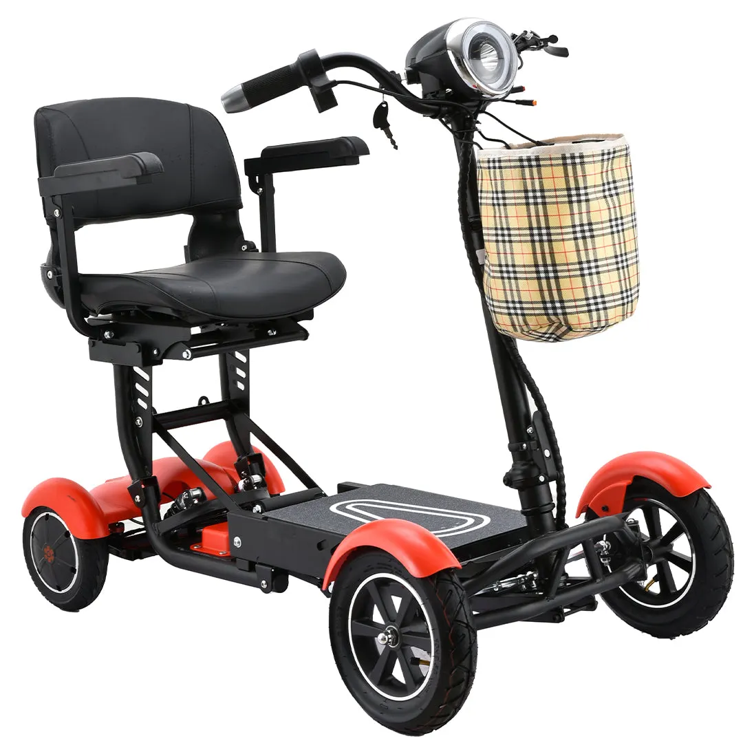 Bangeran Dragon Mobile EX Lightweight Foldable 4-Wheel Mobility Scooter with Full Size Wide Seat