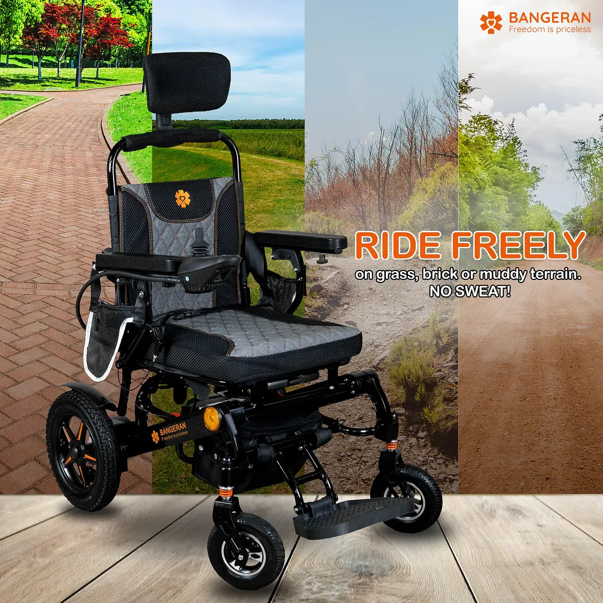 Bangeran Thunderbolt Lightweight Manual Reclinable Electric Wheelchair