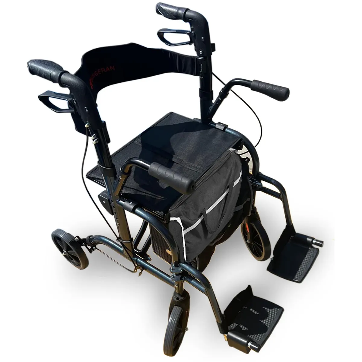 Bangeran DayWalker Lightweight Foldable 2-in-1 Rollator Walker