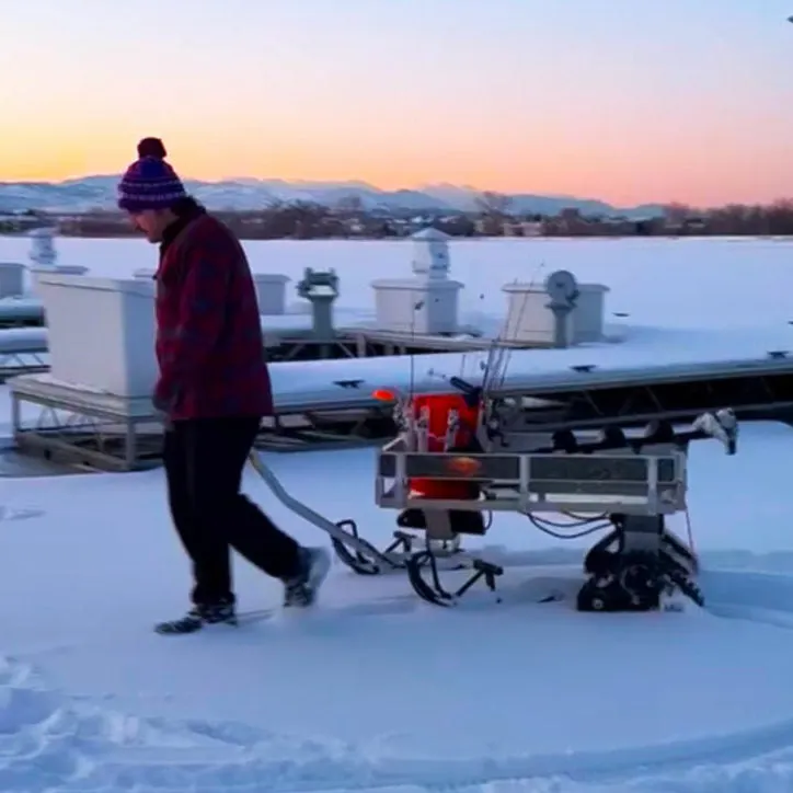 Alumacart Kahuna Electric Tracked Kahuna Wagon with Optional Skis