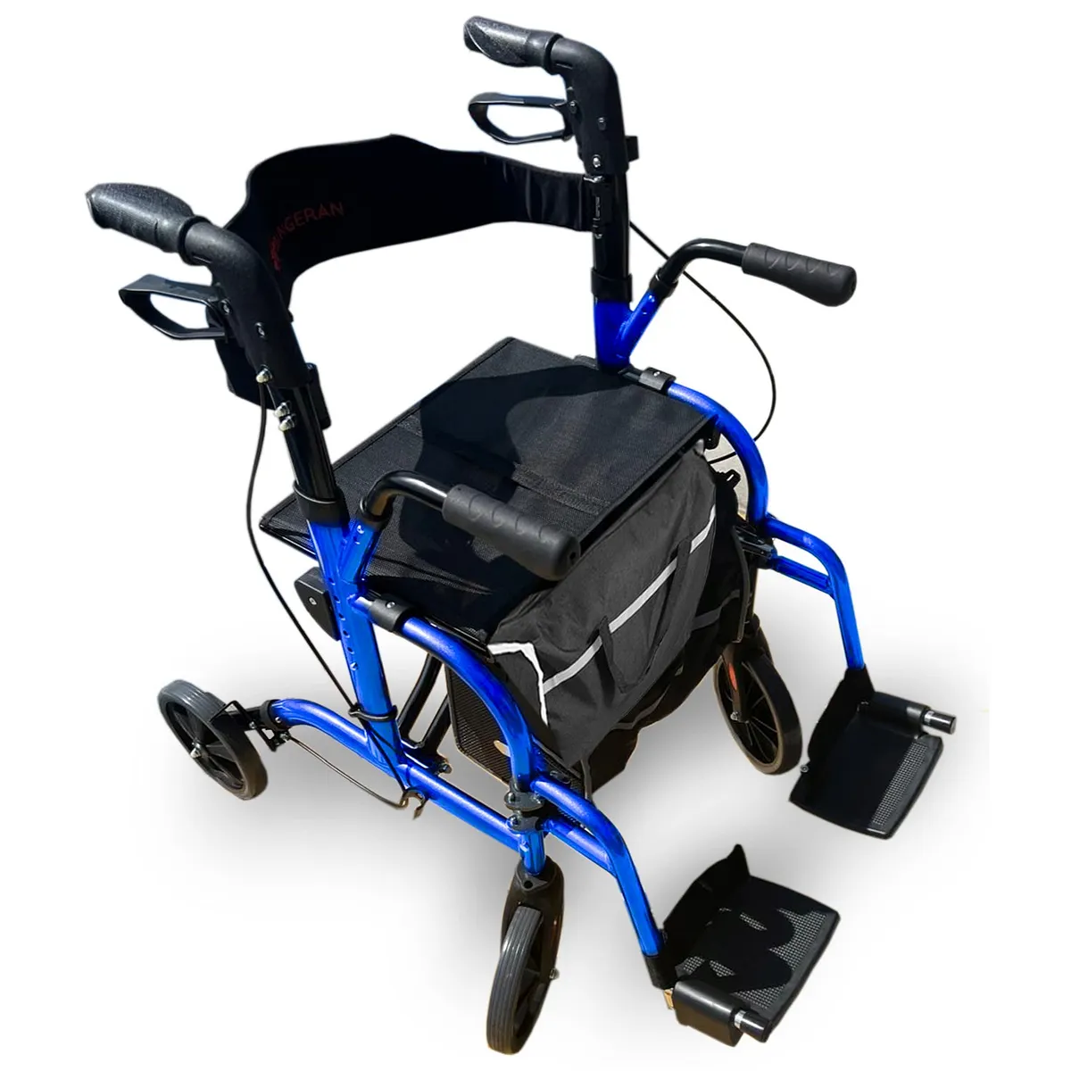 Bangeran DayWalker Lightweight Foldable 2-in-1 Rollator Walker