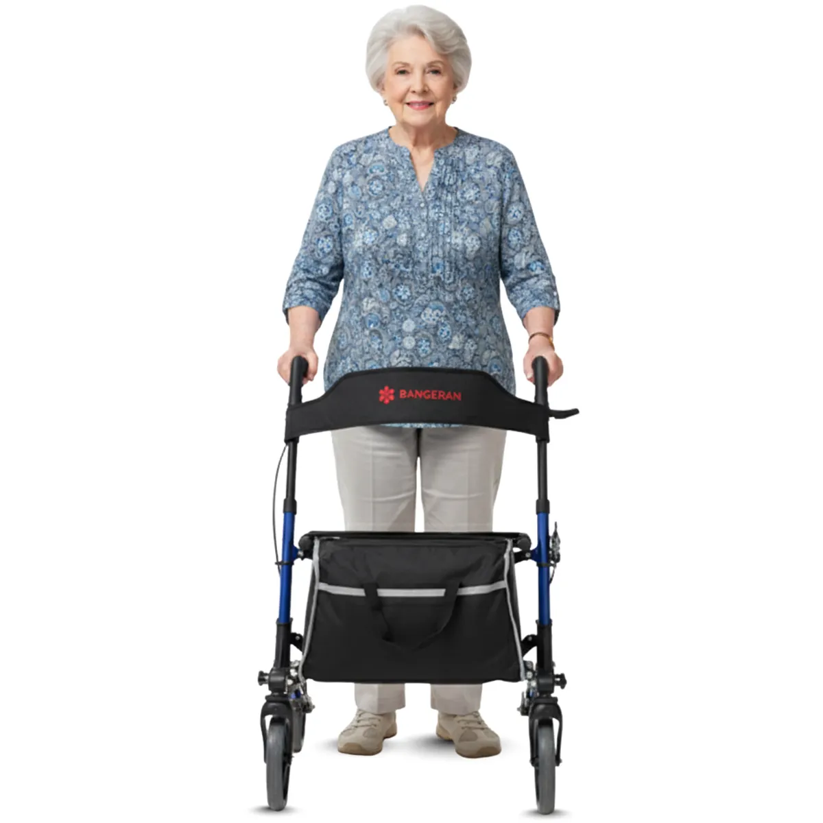 Bangeran EasyCarryMate Foldable 4-Wheel Rollator Walker