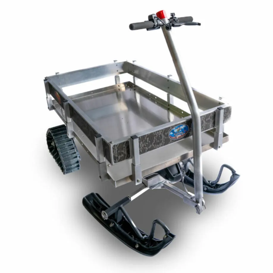 Alumacart Kahuna Electric Tracked Kahuna Wagon with Optional Skis