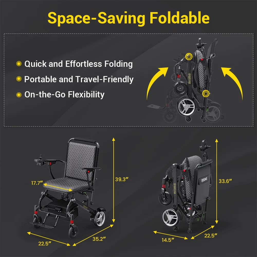 EASWE C10 carbon fiber folding electric wheelchair
