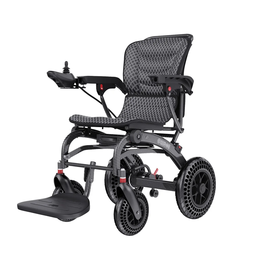 EASWE B20 folding power wheelchair with large rear wheels