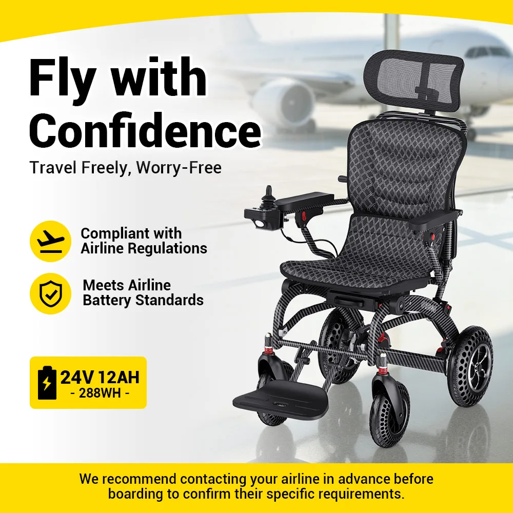 EASWE B10 foldable electric wheelchair with headrest