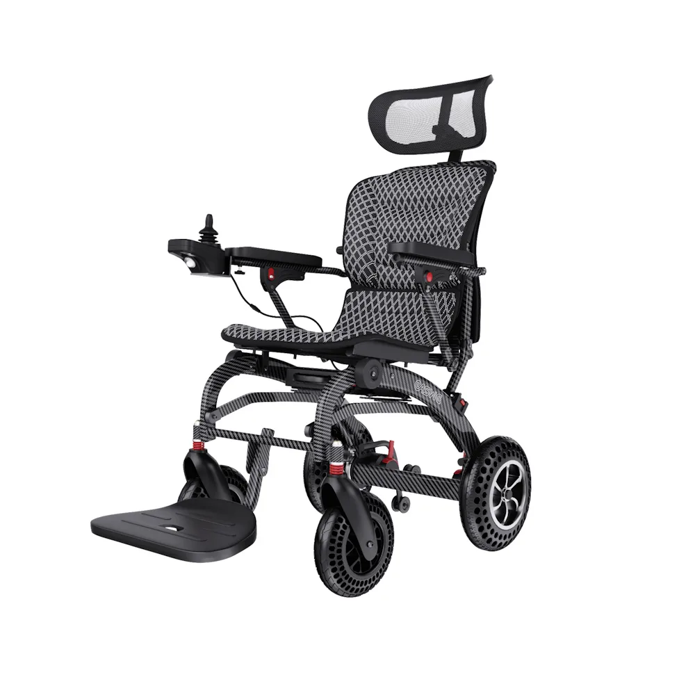 EASWE B10 foldable electric wheelchair with headrest