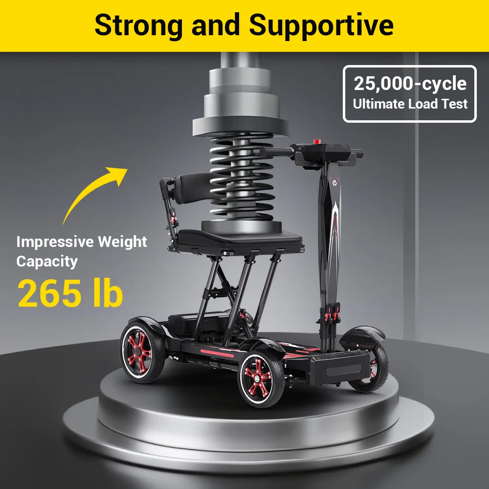 EASWE M20 carbon fiber mobility scooter, folding, in black