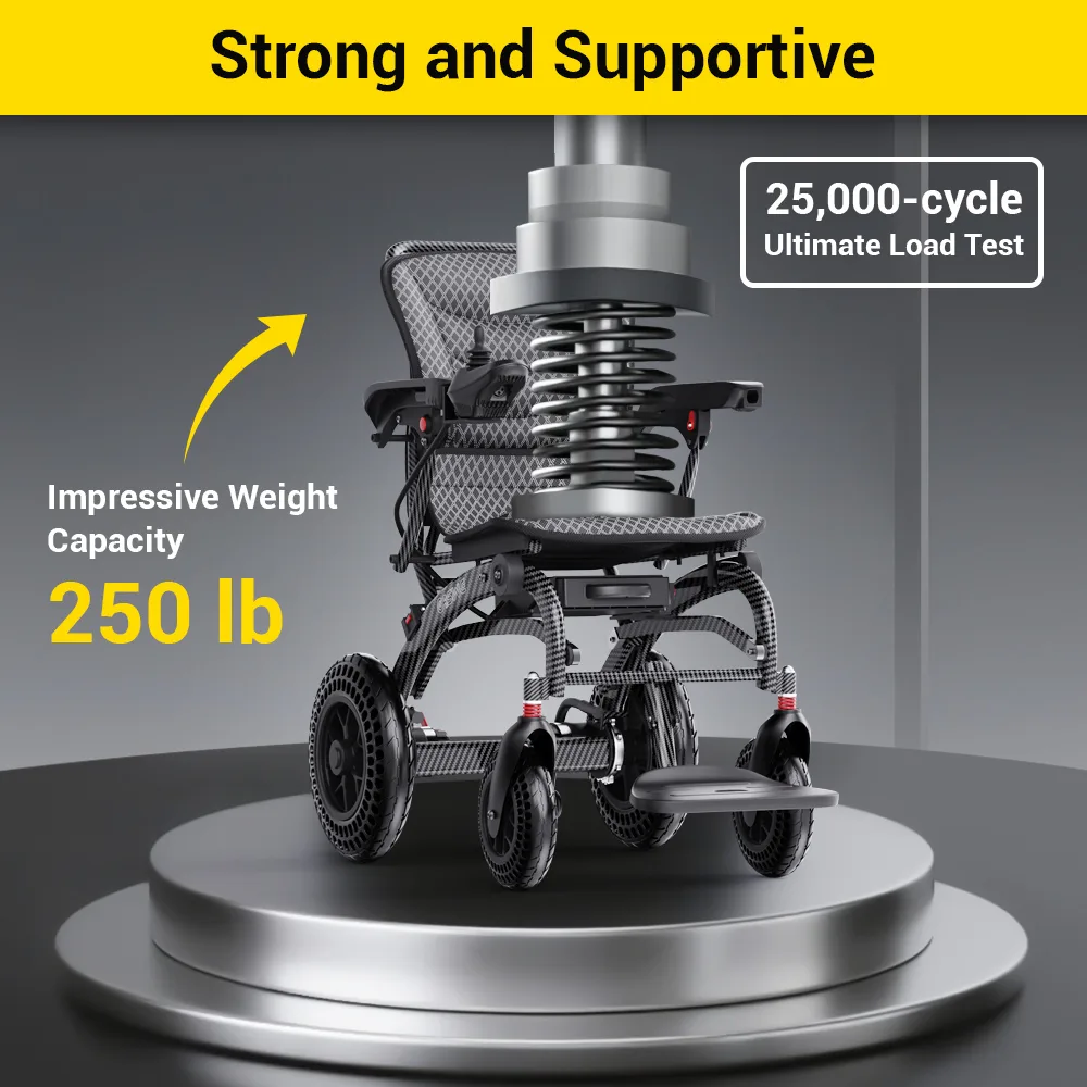 EASWE B20 folding power wheelchair with large rear wheels