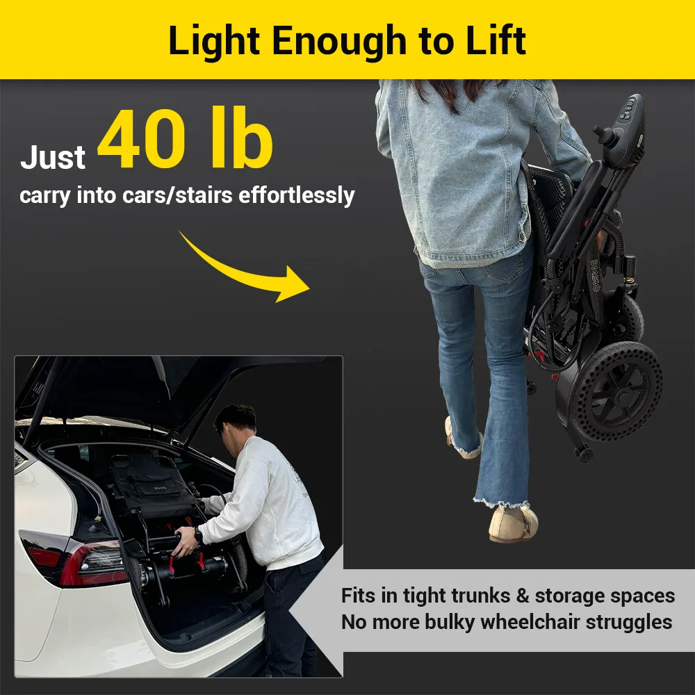 EASWE A10 lightweight folding electric wheelchair