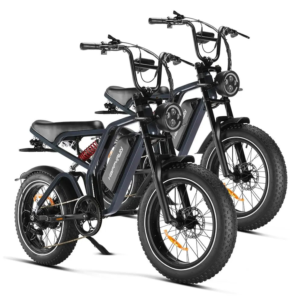 HappyRun Tank G60 Pro Moped-Style Off-Road Electric Bike (UL 2849 Certified)