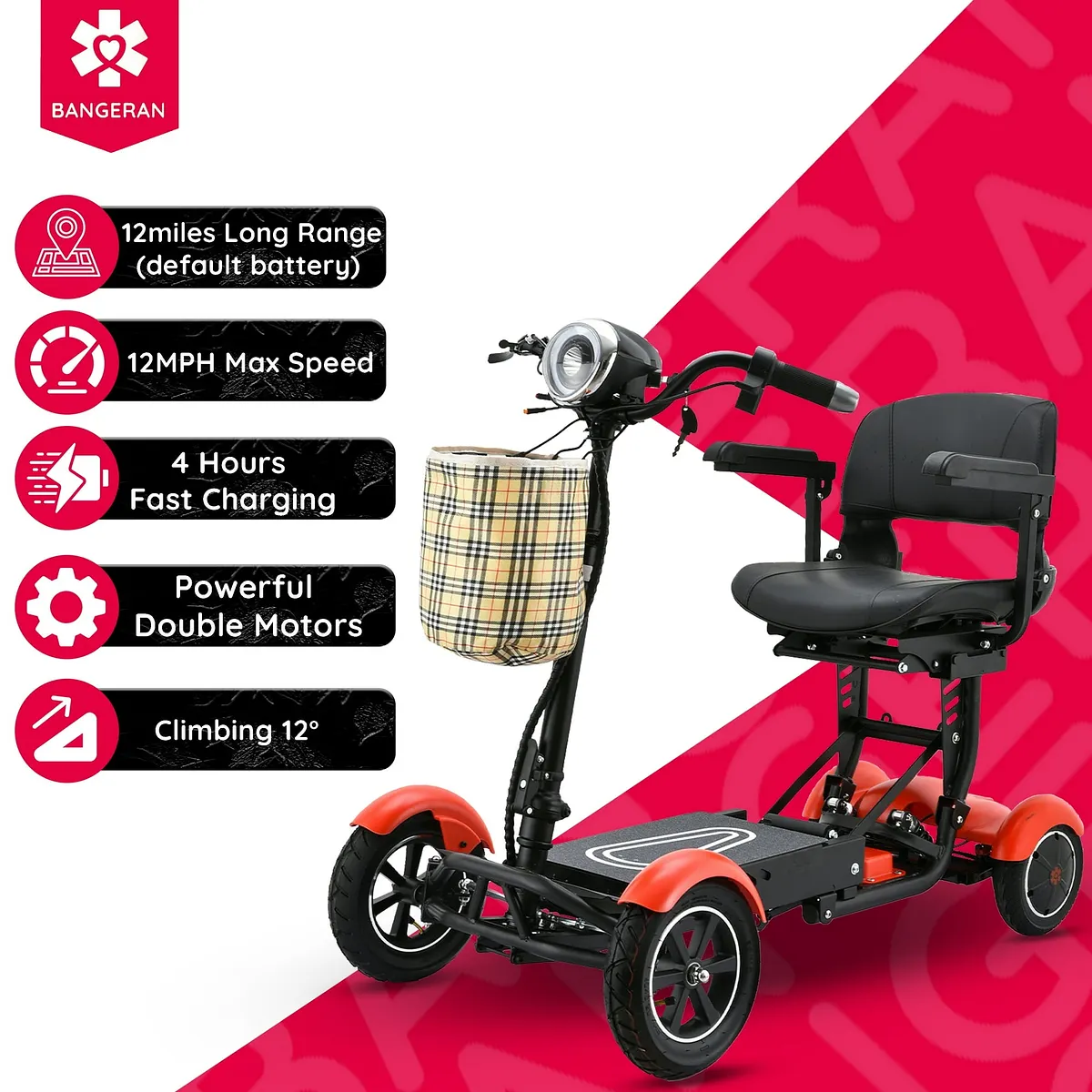 Bangeran Premium Wide Seat Smart Mobility Scooter