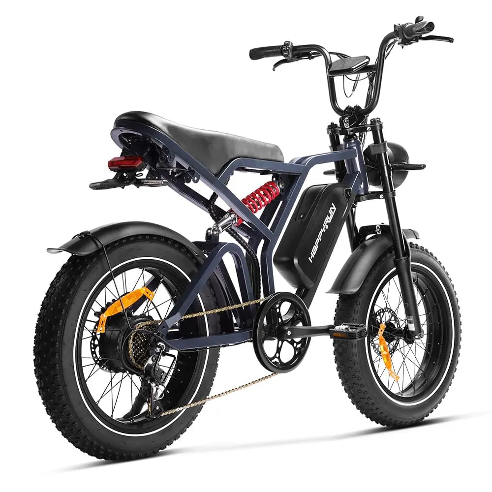 HappyRun Tank G60 Pro Moped-Style Off-Road Electric Bike (UL 2849 Certified)