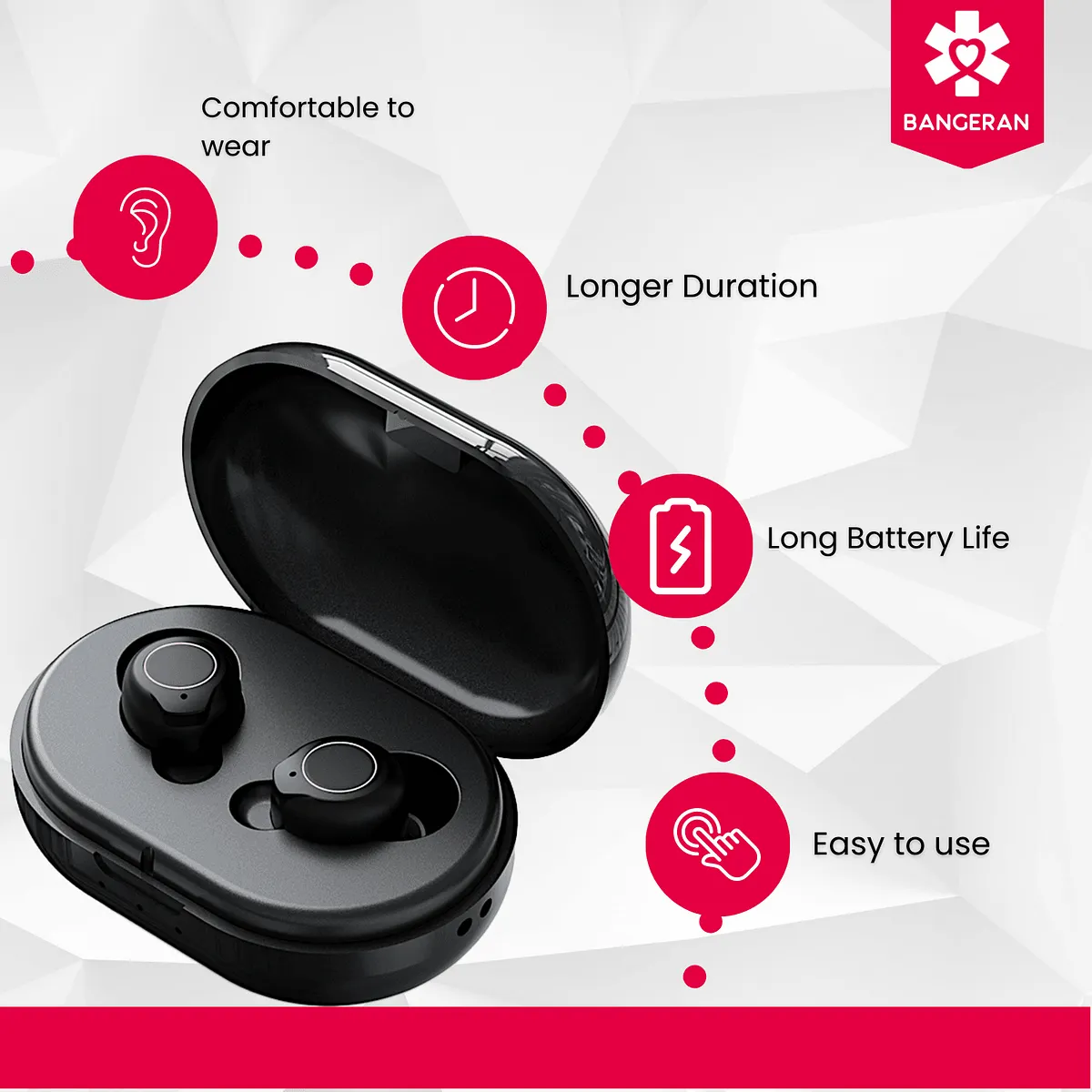 Bangeran Rechargeable Over-the-Counter Hearing Amplifier