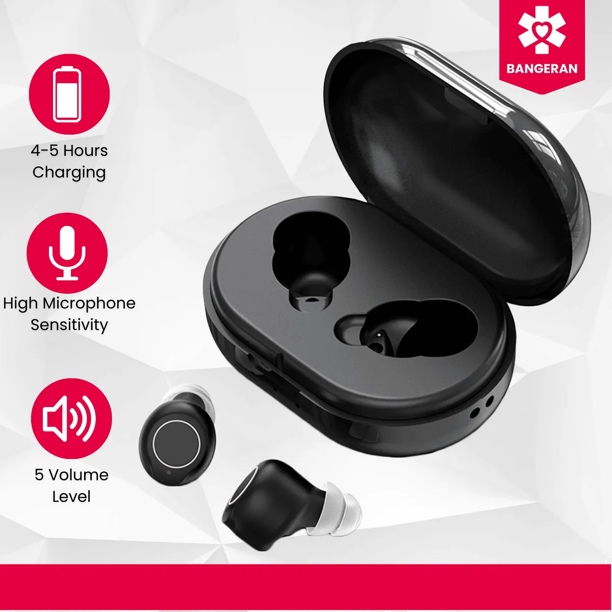Bangeran Rechargeable Over-the-Counter Hearing Amplifier