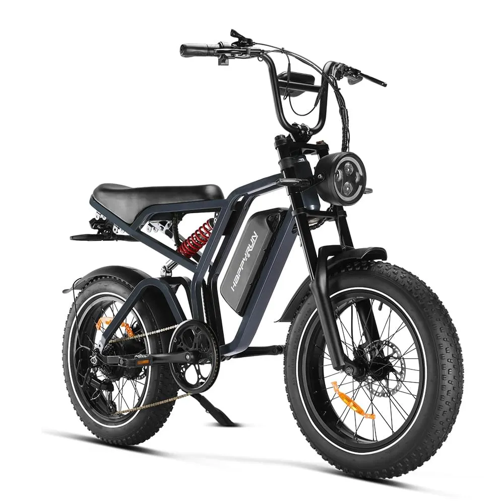 HappyRun Tank G60 Pro Moped-Style Off-Road Electric Bike (UL 2849 Certified)