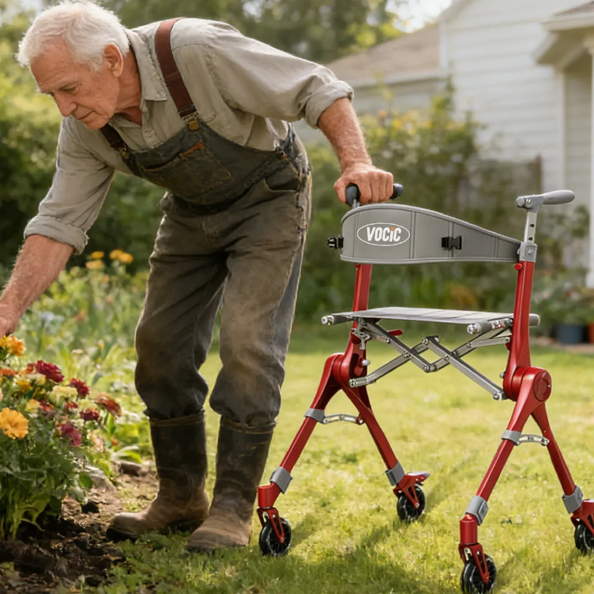 Vocic Z35 PackGo Foldable Lightweight Rollator Walker