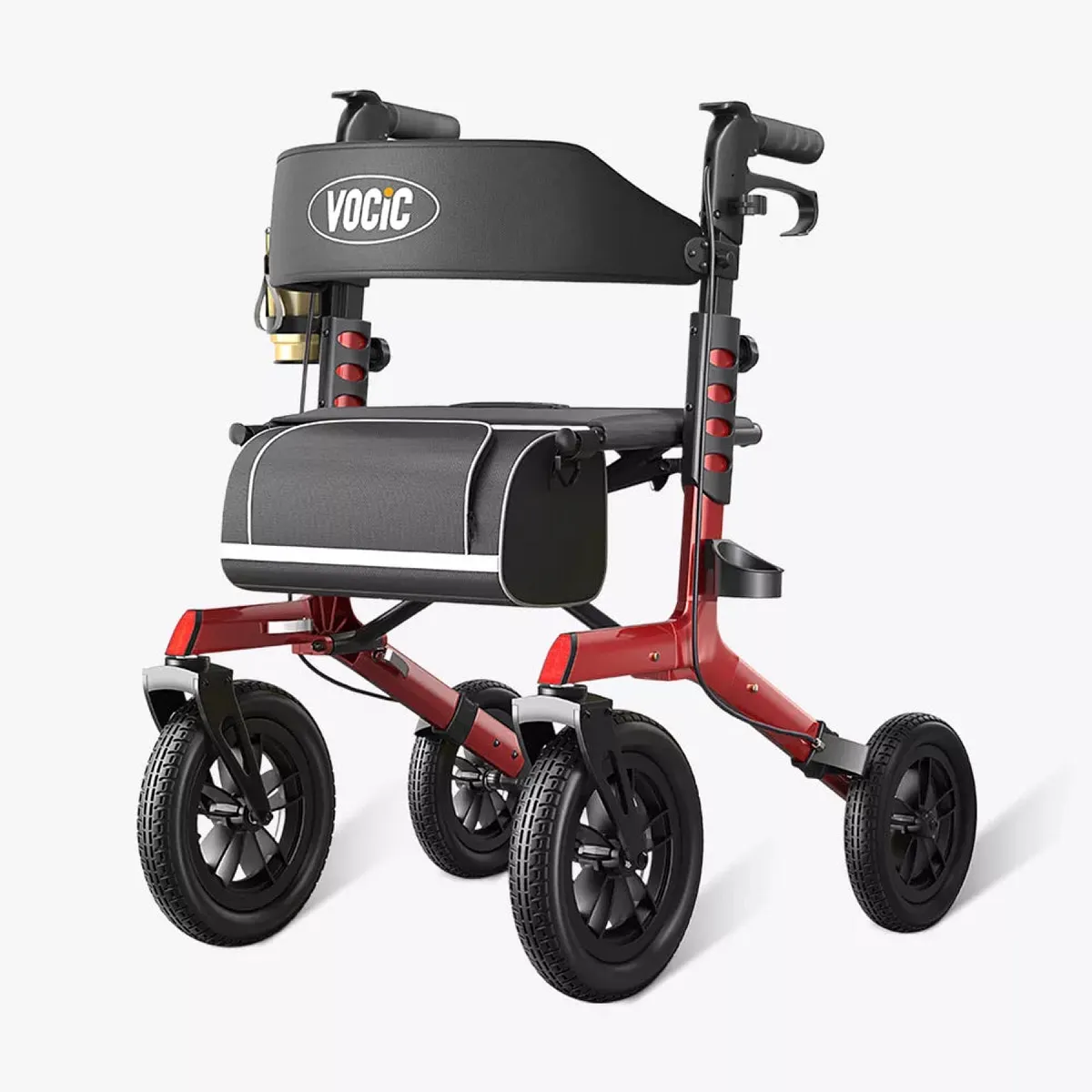 Vocic Z57 All-Terrain Outdoor Rollator with 12" Wheels