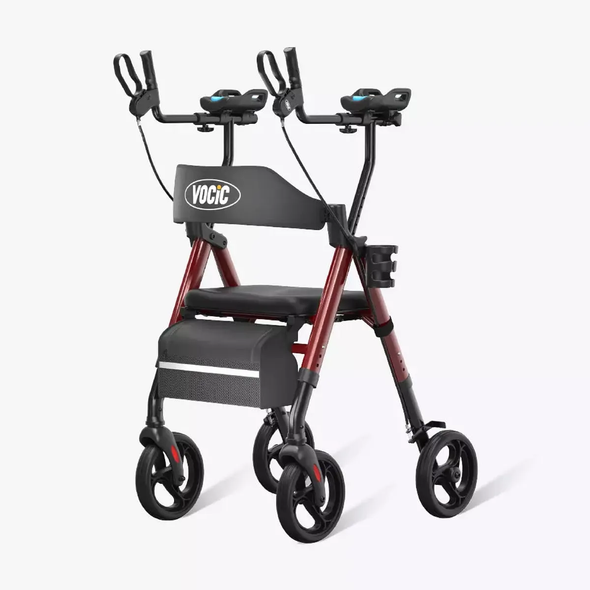 Vocic Z22 Upright Rollator Walker with Adjustable Armrests