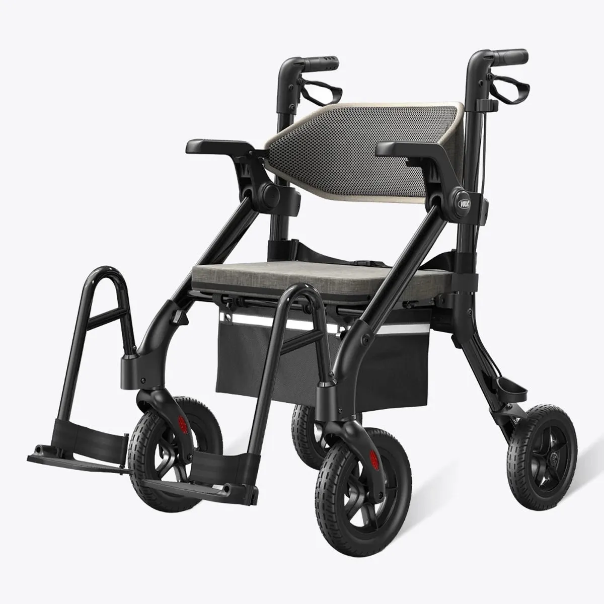 Vocic Z55 Versatile 2-in-1 Rollator Walker & Transport Chair