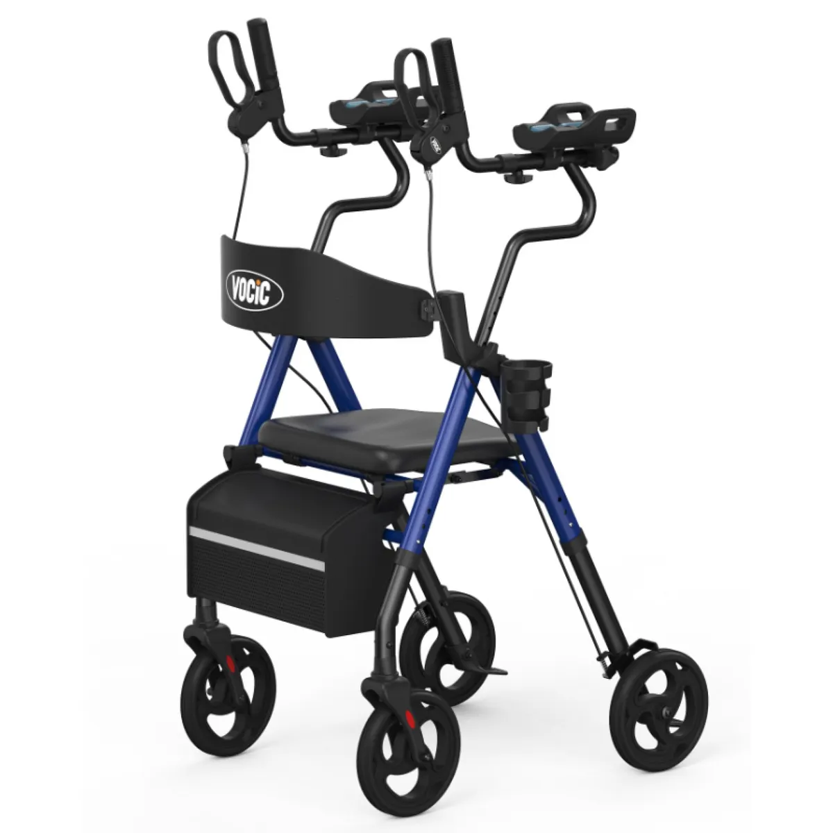 Vocic Z22 Upright Rollator Walker with Adjustable Armrests