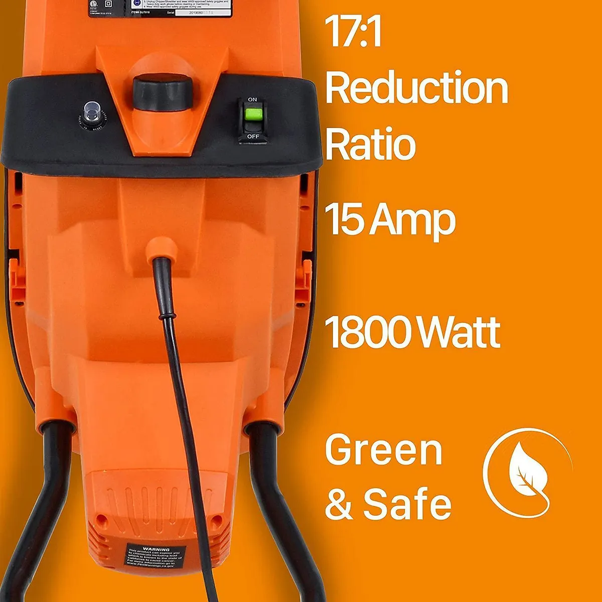 SuperHandy Electric Wood Chipper Lite, 120V Corded - GUT018