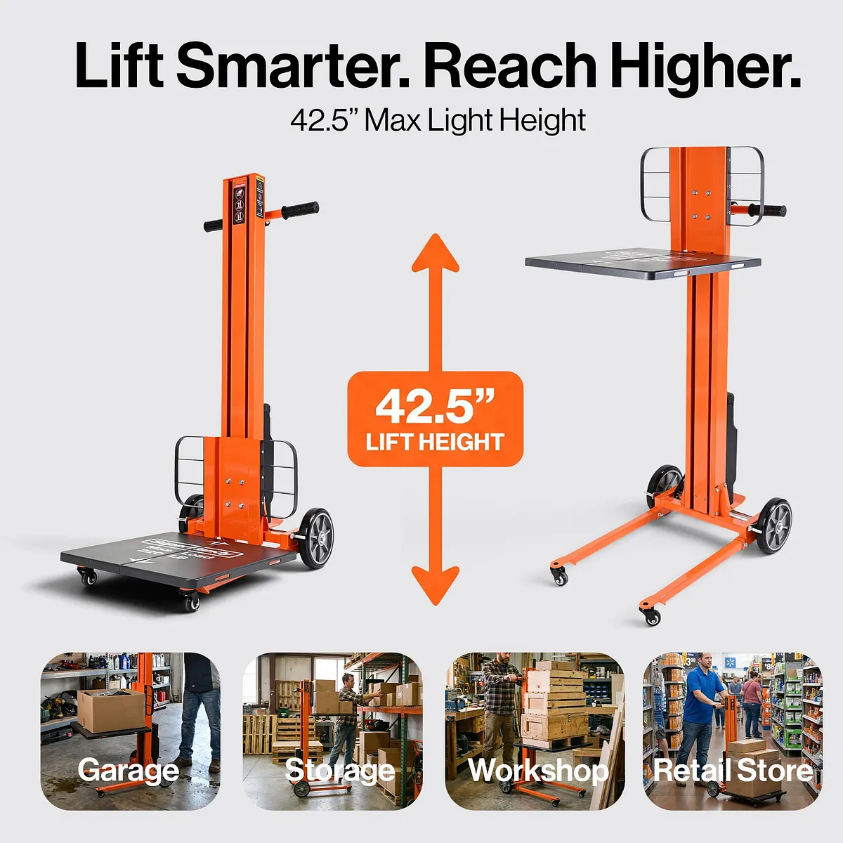 SuperHandy Powered Lift Hand Truck & Load Positioner, 220 lb Capacity - GUO161