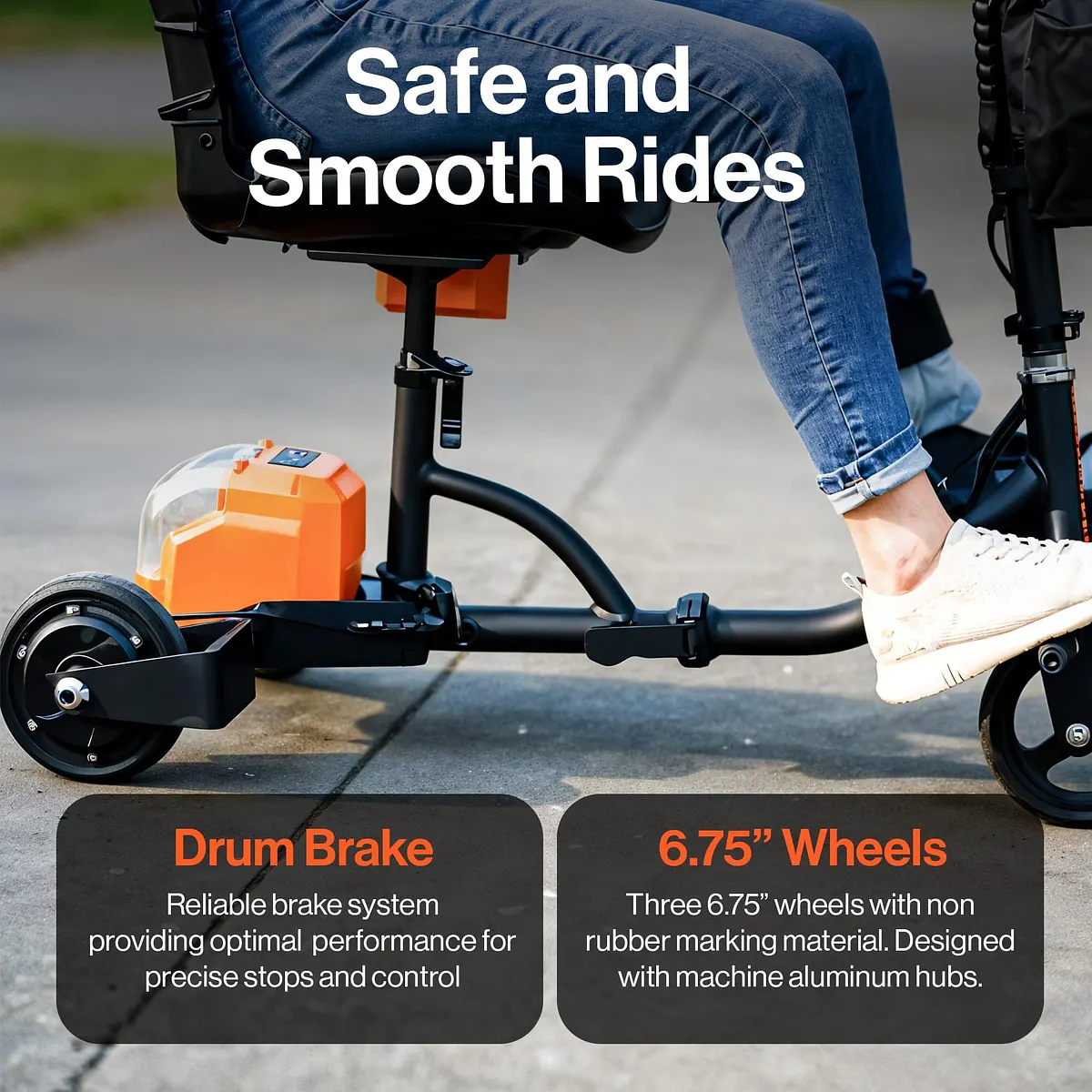 SuperHandy Passport 3-Wheel Foldable Travel Mobility Scooter, 48V 2Ah Battery - GUT184