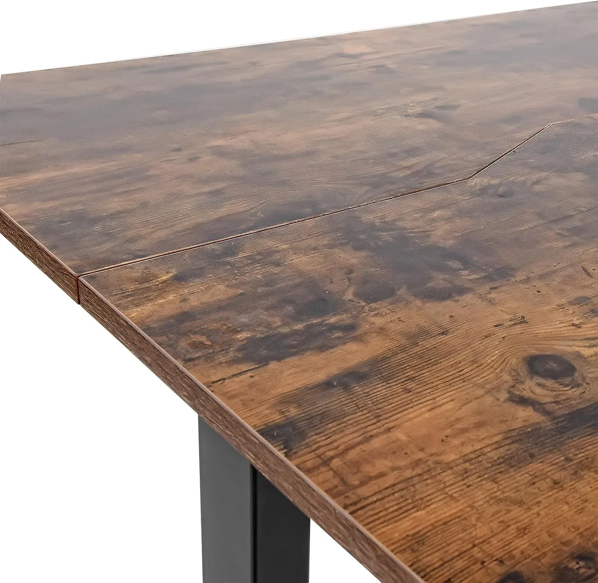 SuperHandy Electric Standing Desk, 48" x 30", Rustic Wood - GUT149