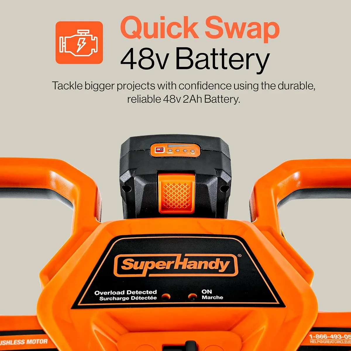 SuperHandy 48V Cordless Ice Auger with 8" Steel Bit - GUT187
