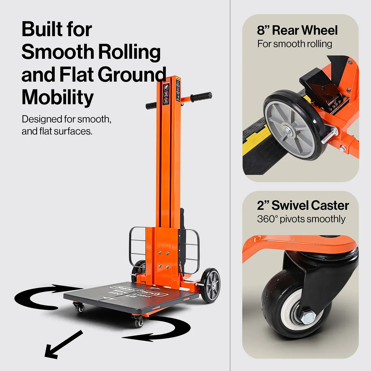 SuperHandy Powered Lift Hand Truck & Load Positioner, 220 lb Capacity - GUO161