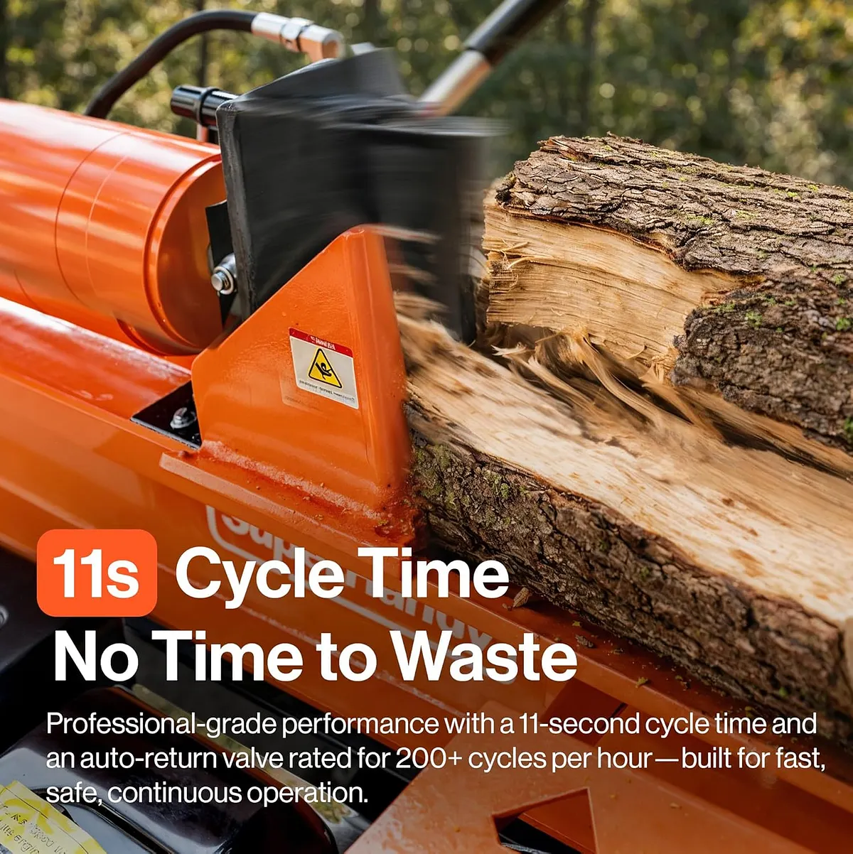 SuperHandy 27 Ton Gas Log Splitter, 223cc, 24" Max Log Length, Vertical/Horizontal - GUT199