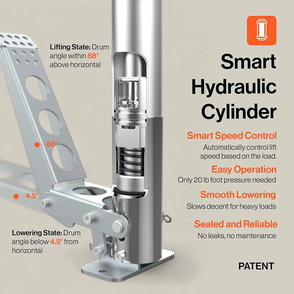 SuperHandy Hydraulic Material Lift Stacker, Portable Forklift, 550 lb Capacity - GUO146