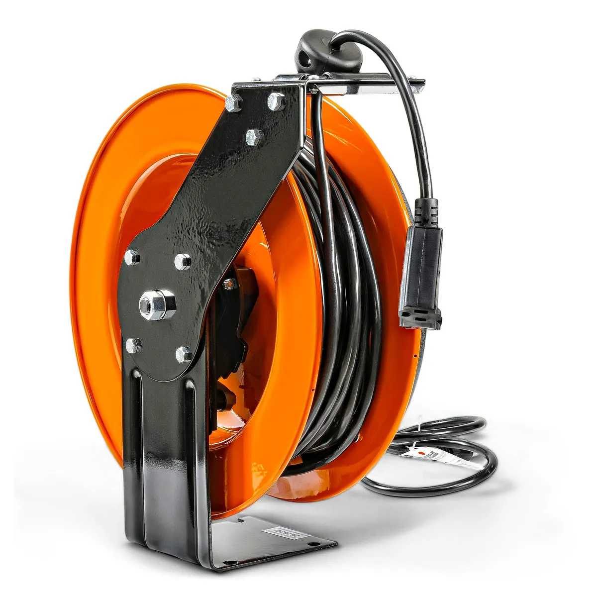 SuperHandy Steel Extension Cord Reel, 12AWG, 80 ft - GUR071
